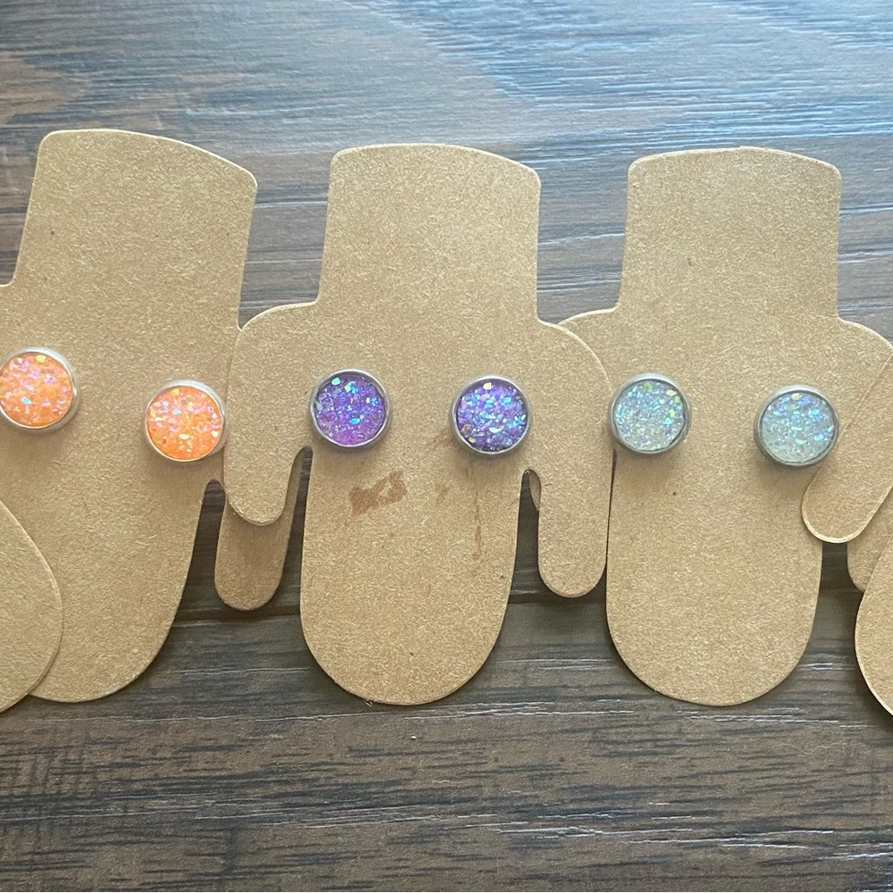 Sparkling Kids/Women Stud Earrings Set
